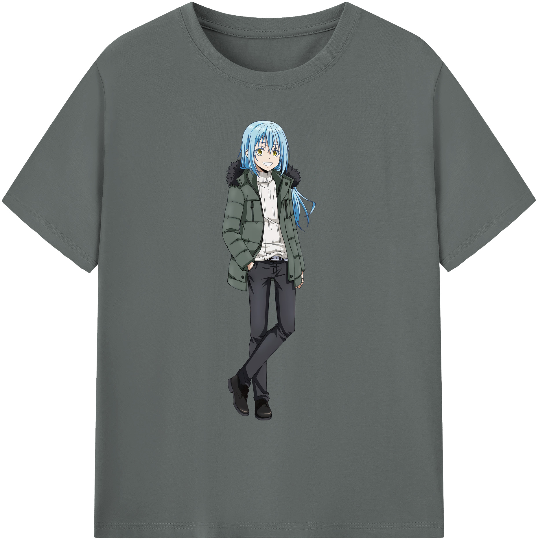 （画像用） 転スラ Regarding Reincarnated to Slime 綿100％ メンズ半袖Tシャツ｜肌触りやわらか＆通気性